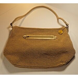 Lina Crocheted Beige Purse